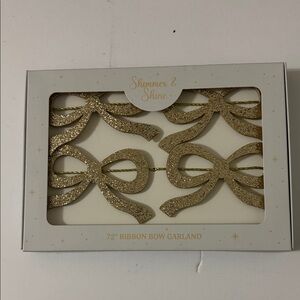 Gold Ribbon Bow Garland